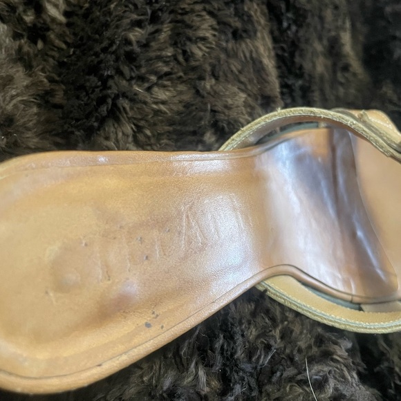 Honey kitten heel Italian leather sandals size 7 - Picture 12 of 12